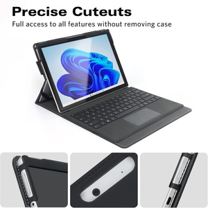 Étui commercial Premium pour Surface Pro 8 convient au clavier et à la béquille avec visualisation à plusieurs angles et support de stylet Laudtec - Product Image 4