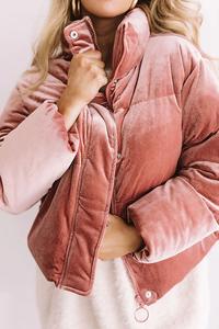 Femmes 2025 hiver XL fermeture éclair velours bouffant manteau col montant chauffant longue veste Style imprimé matelassé vêtements d'extérieur - Product Image 2