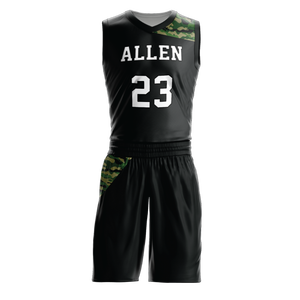 Ensemble de shorts de maillot de basket-ball unisexe imprimé personnalisé de la plus haute qualité uniformes de basket-ball réversibles | Respirant 100% Polyester - Product Image 1