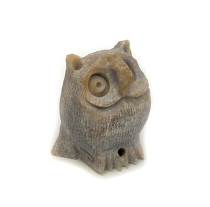 รูปปั้นนกฮูกหินสบู่ธรรมชาติ งานแกะสลักแบบดั้งเดิม สำหรับตกแต่งบ้าน งานฝีมือ ของขวัญวันครบรอบ สวาสติก นำเข้าจากต่างประเทศ - Product Image 2