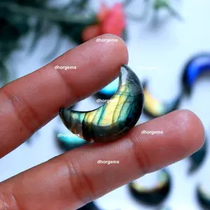 Sculpté à la main Mini Labradorite Crâne Marin Lune Cristal Naturel Gemme Oiseau Sculptures Soleil Lune Marin Labradores Guérison Voile - Product Image 1