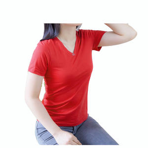 Camiseta de Algodón/Poliéster para Mujer, Venta al Por Mayor 2026, Lisa, Más de 70 Colores, Buen Precio, MOQ Bajo y Mejor Precio, Hecha en Vietnam - Product Image 4