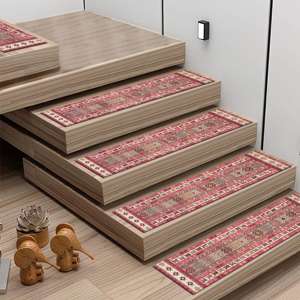 Alfombra Estampada - Alfombra Vintage con Diseño de Escalones, Lavable, Ideal para Regalo, Alfombra Estampada Acogedora - Product Image 3