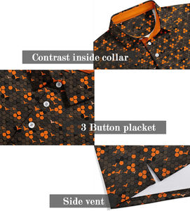 Camiseta de Manga Corta para Hombre 2025, Ecológica, con Estampado por Transferencia de Calor, Tejido de Punto Suave y Transpirable, Holgada, para Golf - Product Image 4