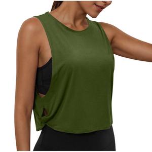 Camiseta sin mangas atlética de talla grande OEM/ODM para mujer, talla incluida, elástica y cómoda para entrenamiento durante todo el día - Product Image 6