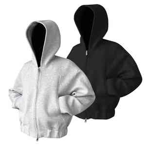 Sweat à capuche Joker personnalisé pour homme, décontracté, écologique, 100% coton, coupe classique, avec double fermeture éclair, broderie 3D - Product Image 1