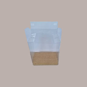 5 uds. Cajas transparentes para huevos para Pascua 250x250H400mm fondo de papel marrón natural suministros de vacaciones - Product Image 2