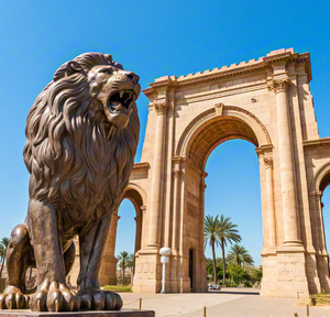 맞춤형 청동 사자 동상 조각 다이 커팅 인쇄 전기도금 황동 인형 주조 기술 작은 장식 - Product Image 4