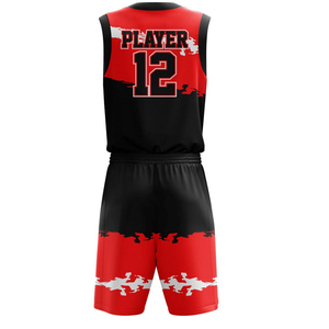 Uniforme de basket-ball personnalisé à bas prix, taille plus, imprimé, 100% polyester, respirant, de haute qualité, vêtements d'équipe - Product Image 3