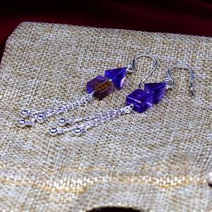 Pendiente de cadena de amatista de moda esterlina 925 plateado hecho a mano piedras preciosas señoras desgaste gota - Product Image 4