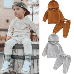 Ensemble survêtement décontracté pour adulte, taille plus, hiver, uni, respirant, en molleton de coton, deux pièces, sweat à capuche - Product Image 2