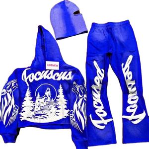 Fabricant de survêtements amples et unis, style vintage vieilli, deux pièces, pour le jogging et l'entraînement en extérieur - Product Image 1