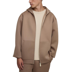 Custom Made Premium Quality Solid Brown 100% Cotton Hooded Pullover Hoodie Wholesale <b>Men</b> Winter Wear - Product Image 1