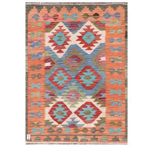 Alfombra Kilim de Maimana, Afganistán, 173 x 128 cm, Alfombras y Juegos de Alfombras - Product Image 1