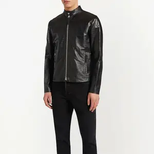 Autumn Winter Plus Size Fashion Men's Leather Jackets Solid Color Zipper Faux Leather Casual Jacket For Men 2024