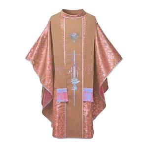 Precio barato, diseño personalizado, vestiduras litúrgicas cristianas, ropa religiosa católica para el clero de la Iglesia, batas de sacerdote casulla - Product Image 6