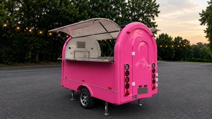 Remorque rose pour desserts, café et glaces + LIVRAISON GRATUITE POUR TOUTES - Product Image 2