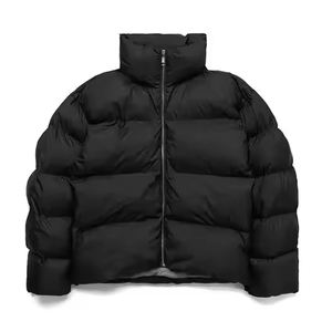 Doudoune pour homme avec logo personnalisé pour l'hiver Veste à bulles en tissu léger avec grandes poches avant Poches latérales Fermeture à glissière - Product Image 4