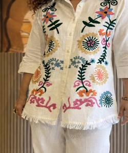 RICH LOOK COTTON EMBROIDERY WORK CO-ORD SET FESTIVE WEAR WHOLESALE PRICE ETHNIC GARMENT Multi Color <b>Ladies</b> Quick Dry In-Stock - Product Image 4