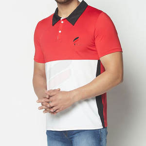 Chemises pour hommes élégantes, respirantes, anti-plis, à séchage rapide, avec logo personnalisé imprimé, motif uni, en tissu tricoté 100 % coton, manches courtes - Product Image 2