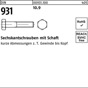 สลักเกลียวหกเหลี่ยม DIN 931 ขนาด M30x150 ความแข็ง 10.9 จำนวน 1 ชิ้น - Product Image 1