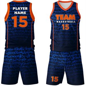 Uniforme personnalisé de basket-ball d'équipe uniforme personnalisé de conception en gros bonne qualité séchage rapide 100% polyester uniformes de basket-ball - Product Image 1
