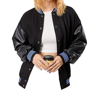 Chaqueta Varsity de Invierno para Mujer, Calidad Premium, Color Sólido, Logotipo Bordado Personalizado, Impermeable, Resistente al Viento y Transpirable, Venta al Por Mayor - Product Image 4
