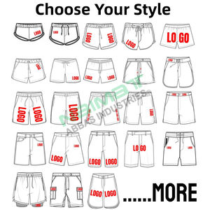 Pantalones cortos de entrenamiento para hombres al por mayor entrenamiento transpirable con bolsillo patrón sublimado sólido 100% poliéster de talla grande hasta 6XL - Product Image 3