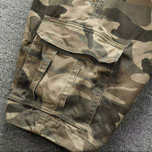 Nuevos pantalones cortos de algodón, pantalones cortos informales holgados con bolsillo Cargo para hombre, pantalones cortos con cordón para Fitness para hombre - Product Image 6