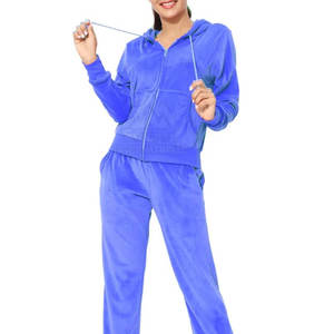 Sportswear High Quality Fashion <b>Women</b> Velour Tracksuit Activewear Running Wear Tracksuit <b>For</b> <b>Women</b> - Product Image 1