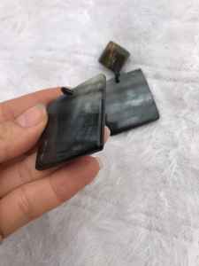 Boucles d'oreilles en corne de boeuf à la mode pour femmes Bijoux de mode pour filles Boucles d'oreilles en corne de buffle - Product Image 3