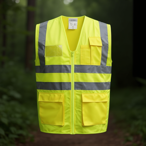 Chaleco de Alta Visibilidad Amarillo ALBIN, Cumple con ISO 20471 y 13688, Marca SAFESTYLE, Talla M, Equipo Esencial de Seguridad y Supervivencia - Product Image 3
