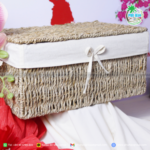 PRODUIT DE VENTE CHAUD Panier en jonc de mer léger pour le stockage quotidien et l'utilisation décorative de haute qualité - Product Image 2