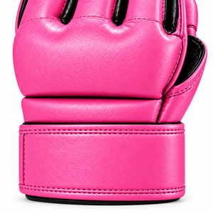 ถุงมือ MMA คุณภาพสูง โลโก้สั่งทำพิเศษ หนัง PU สำหรับมวยไทย คิกบ็อกซิ่ง ฝึกซ้อม MMA สีชมพู หนังแท้ ระดับมืออาชีพ - Product Image 4