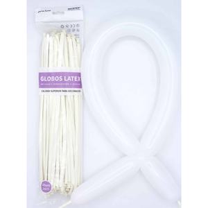 Globos de látex Party Love 260S blancos, paquete de 50 para decoración - Product Image 1