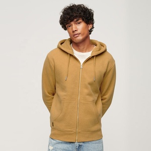 Sudadera con capucha deportiva informal de algodón 100% para hombre, ajustada, de peso medio, ropa activa cálida, sudadera con cremallera bordada a la moda, totalmente personalizada - Product Image 1