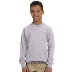 Venta al por mayor de gran tamaño para la escuela, sudadera lisa de moda para niños, Jersey holgado de algodón para jóvenes, sudadera - Product Image 1