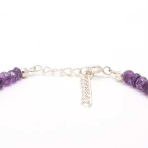 Natural Purple <b>Amethyst</b> Faceted Rondelle Loose Gemstone Beads <b>Bracelet</b> 4mm Handmade Beaded Minimalist <b>Bracelets</b> Women in Bulk - Product Image 4