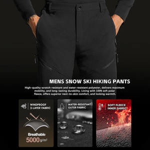 Mens Winter Ski <b>Trousers</b> With Custom Logo <b>Waterproof</b> Snow Pants For Outdoor Adventures OEM Label Embroidery Options - Product Image 3