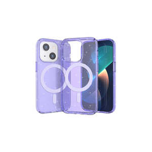 Coque en silicone transparente scintillante pour iPhone 14 14 Plus, compatible MagSafe, style NXXA Allstar, dos givré - Product Image 1