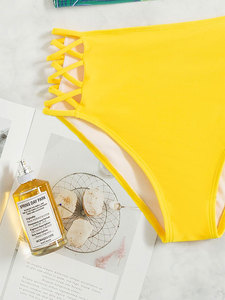 2025 conjunto de Bikini de cintura alta con estampado Floral Premium para mujer, ropa de playa Sexy Bohemia, Top corto, traje de baño con logotipo frontal de corte alto para vacaciones - Product Image 6