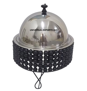 Calentador de Alimentos Decorativo de Metal, Forma Redonda, Diseño de Cacerola, Última Novedad, Olla de Metal de Lujo - Product Image 2