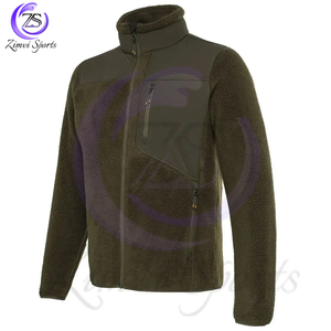 Nouvelle arrivée 2025 avec poche zippée qualité supérieure vente en gros confortable matériau doux au toucher Sherpa vestes polaires pour adulte - Product Image 1