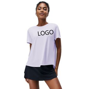 Camisetas Deportivas para Mujer, Nueva Colección, para Yoga, Running, Fitness, Manga Corta, Spandex/Algodón, Alta Calidad - Product Image 4