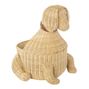 Rattan basket in the shape of a sitting dogHandmade Storage Basket Wholesale eco-friendly Made in Viet Nam - Product Image 1