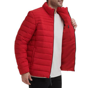 Custom Made Men's Stand Collar <b>Waterproof</b> Breathable Eco-Friendly Puffer <b>Jacket</b> Streetwear Front Logo Personalized OEM Service - Product Image 2