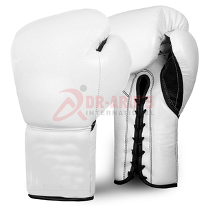 Guantes de boxeo de cuero de alta calidad Acolchado de látex Colores personalizados Logo Diseña tu propio equipo de boxeo para Artes Marciales Servicio OEM - Product Image 5