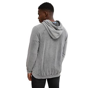 Lavage à l'acide surdimensionné ZipUp Distressed Sweat à capuche pour hommes Streetwear Thermique Respirant Broderie Tendance Vente en gros OEM de haute qualité - Product Image 4