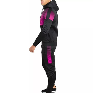 Streetwear solide à capuche d'hiver pour hommes Jogging Gym Fitness Sports Survêtement Full Zipper Outdoor Running Jacket Set - Product Image 2