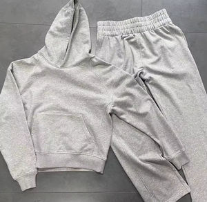 Vente en gros ensemble pantalon de survêtement et sweat à capuche vierge OEM personnalisé survêtement pour hommes survêtement personnalisé en coton lourd - Product Image 4